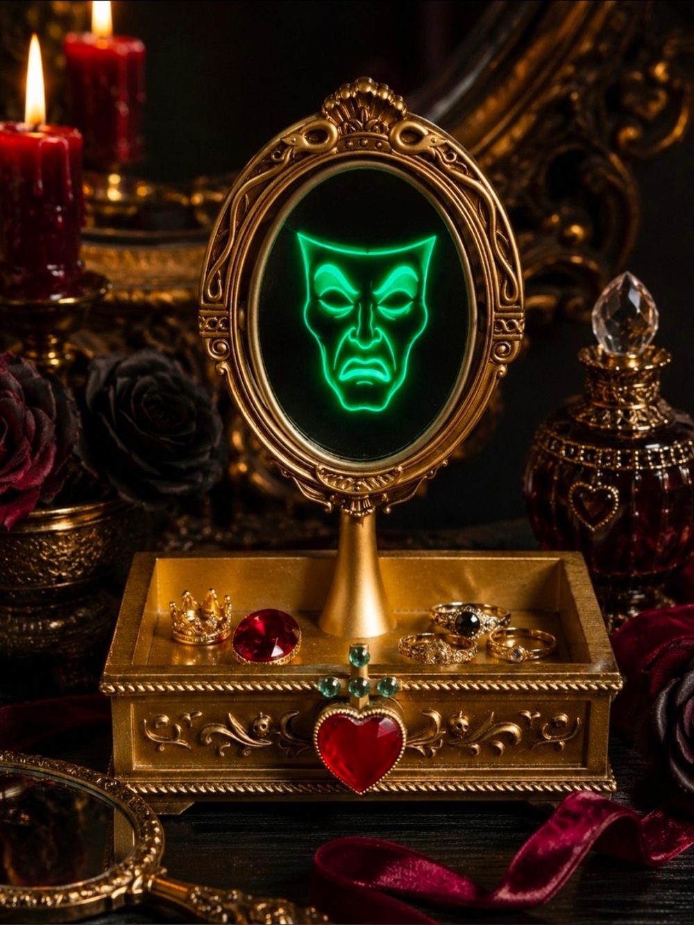 Disney Villains Evil Queen Light-Up Magic Mirror Body Care Tray